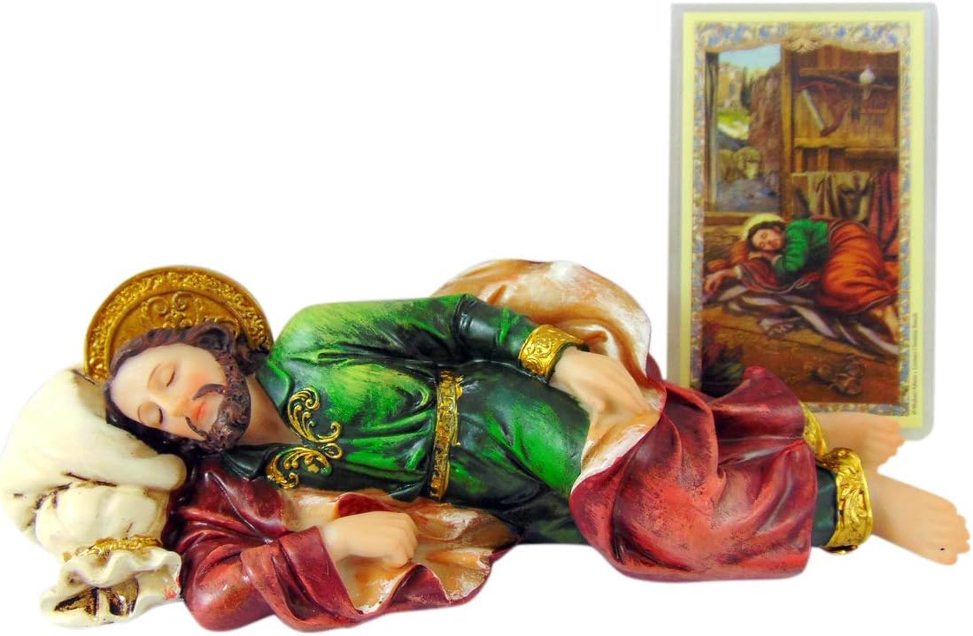 Westman Works Sleeping St Joseph Statue Holy Card Prayer to Saint, 6