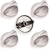 WB03T10284 Oven Knobs Replacements for GE, Stove Knobs for GE, 5 Pack | GE Replacements Surface Burner Control Assembly - Replaces 191D5100 1373043 AP4346312 AH2321076 EAP2321076 PS2321076