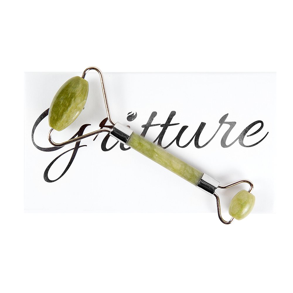 Natural Jade Stone Face Massager Roller Facial Beauty Thin Massage Spa Skin Care