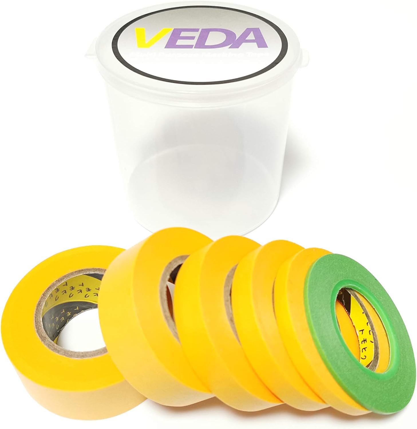 VEDA® Set of 6 masking tape 2 mm / 6 mm / 10 mm / 12 mm / 18 mm / 24 mm hand tools accessories model making hobby