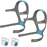 2 Pack N20 Headgear Compatible with AirFit/AirTouch N20 Nasal Mask, Soft Adjustable Replacement N20 Headgear Strap with 4pcs Magnetic Clips