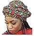 Red, Olive Green African Print Ankara Modu Hat Pre-tied Head wrap