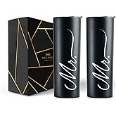 Onebttl Wedding Gifts for Couples, Insulated Stainless Steel Wine Tumblers Set with Lid & Straw, for Newlywed, Ideal for Engagement, Anniversary - Mr & Mr, Gay Couple Gifts