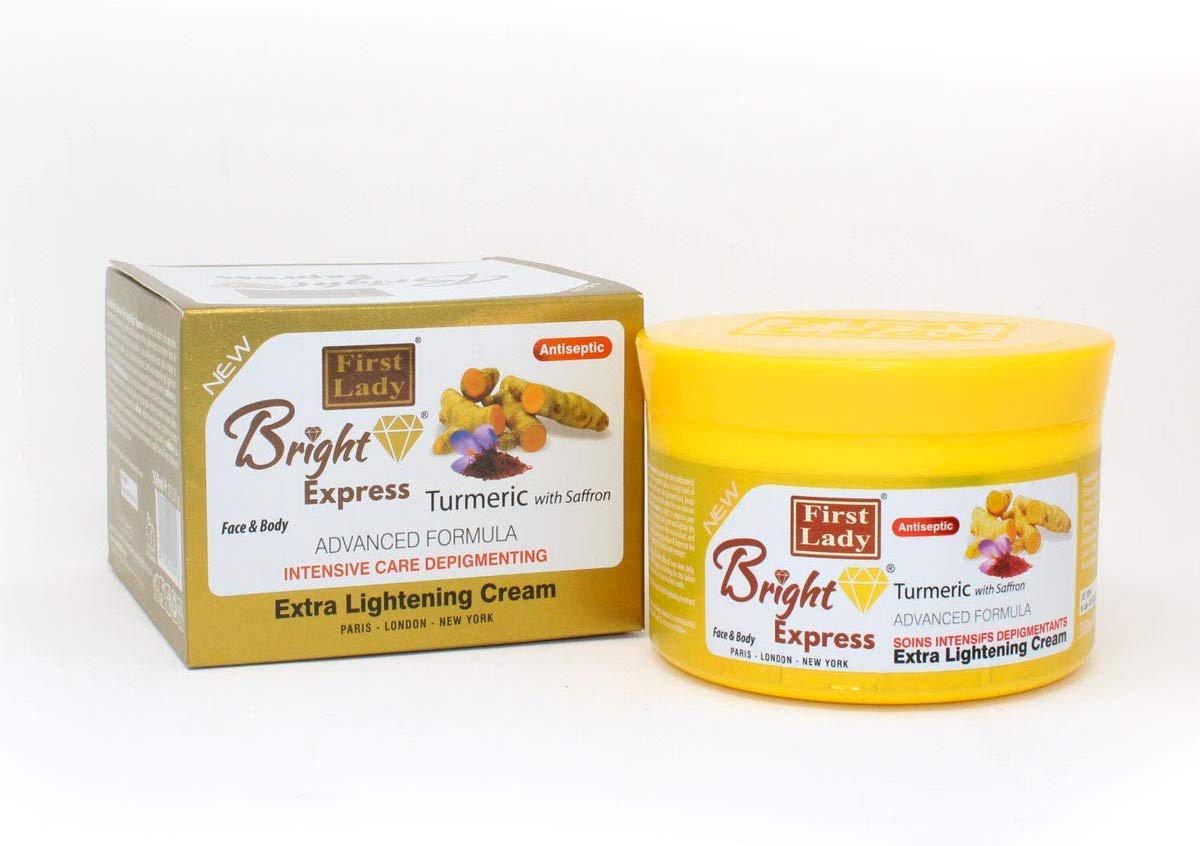 Bright Express Turmeric & Saffron Extra Skin Brightening Face & Body Cream 500ml - Dark Spots