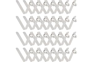 WEBEEDY 30PCS Kayak Paddle Spring Snap Clips Stainless Steel Tent Pole Clips Tent Pole Push Button Spring Clip for Kayak Paddle Camping Tent Pole Summer Boating Essentials