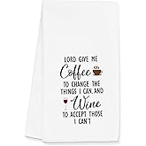 Gleegreets Funny Christian Towels, Serenity Prayer Towels Gifts for Kitchen Bathroom Decor (16x24 inches)