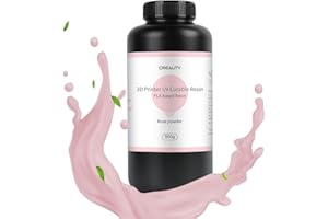 Creality Plant-Based 3D Printer Resin UV-Curing 3D Resin with High Precision Low Odor Quick Curing Excellent Fluidity PLA-Based Resin for LCD 3D Printers Rose Powder 500g (1.1lbs)