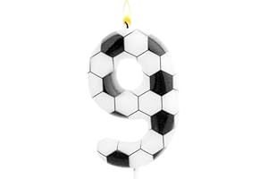 Soccer Birthday Candle, Number Cake Candles Football Cake Decorations for Women Men Birthday Celebration Sport Party Supplies
