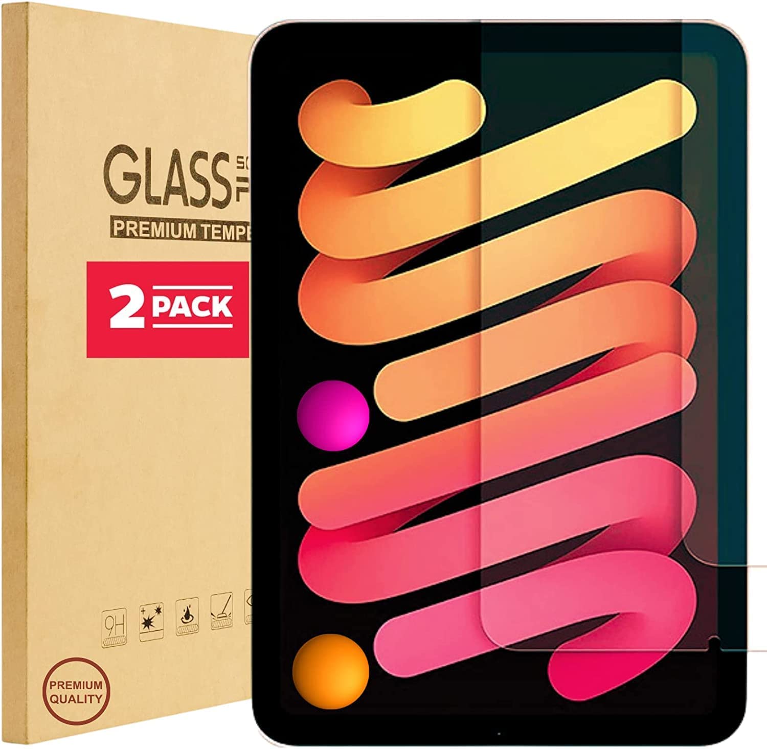 PROTech [2 Pack] Screen Protector for iPad Air 5th Generation 2022/ iPad Air 4th Gen 10.9 inch 2020, Tempered Glass Screen Protector for iPad Pro 11" 3rd 2nd 1st Gen 2021 2020 2018