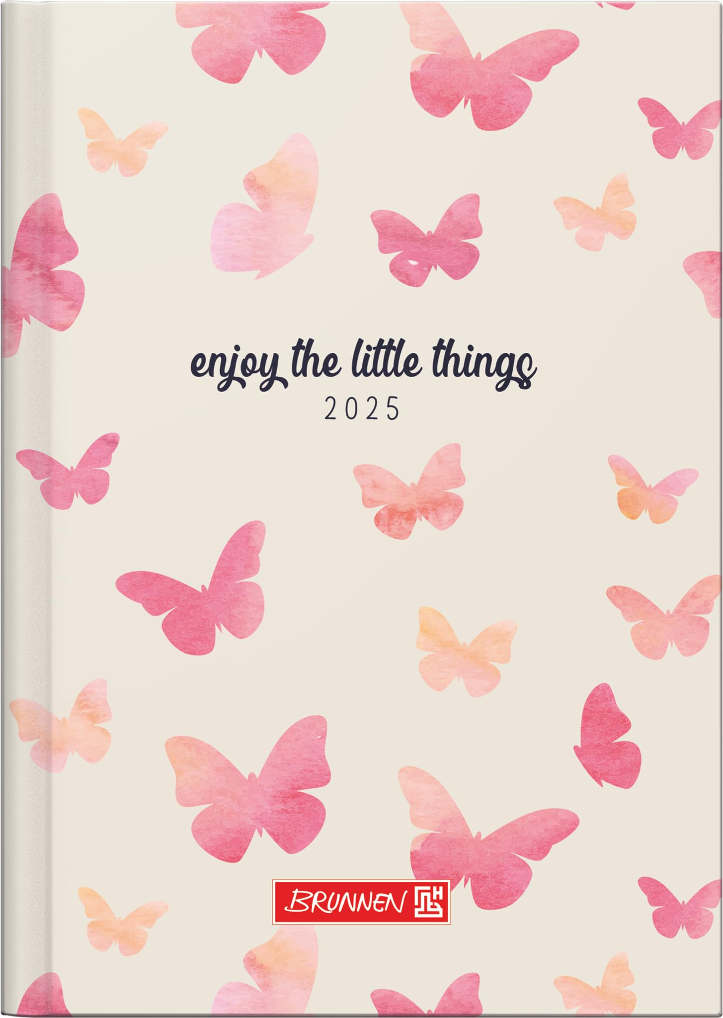 BRUNNEN Pocket Diary Model 731 (2025) "Butterfly", 2 Pages = 1 Week, A6, 144 Pages, Graphic Cover, Colourful