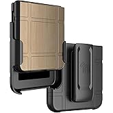 Case with Clip for Motorola RAZR Ultra 2025, Nakedcellphone Textured Slim Hard Shell Cover and [Rotating/Ratchet] Belt Hip Holster Holder Combo for Moto XT2551 - Woodgrain Design