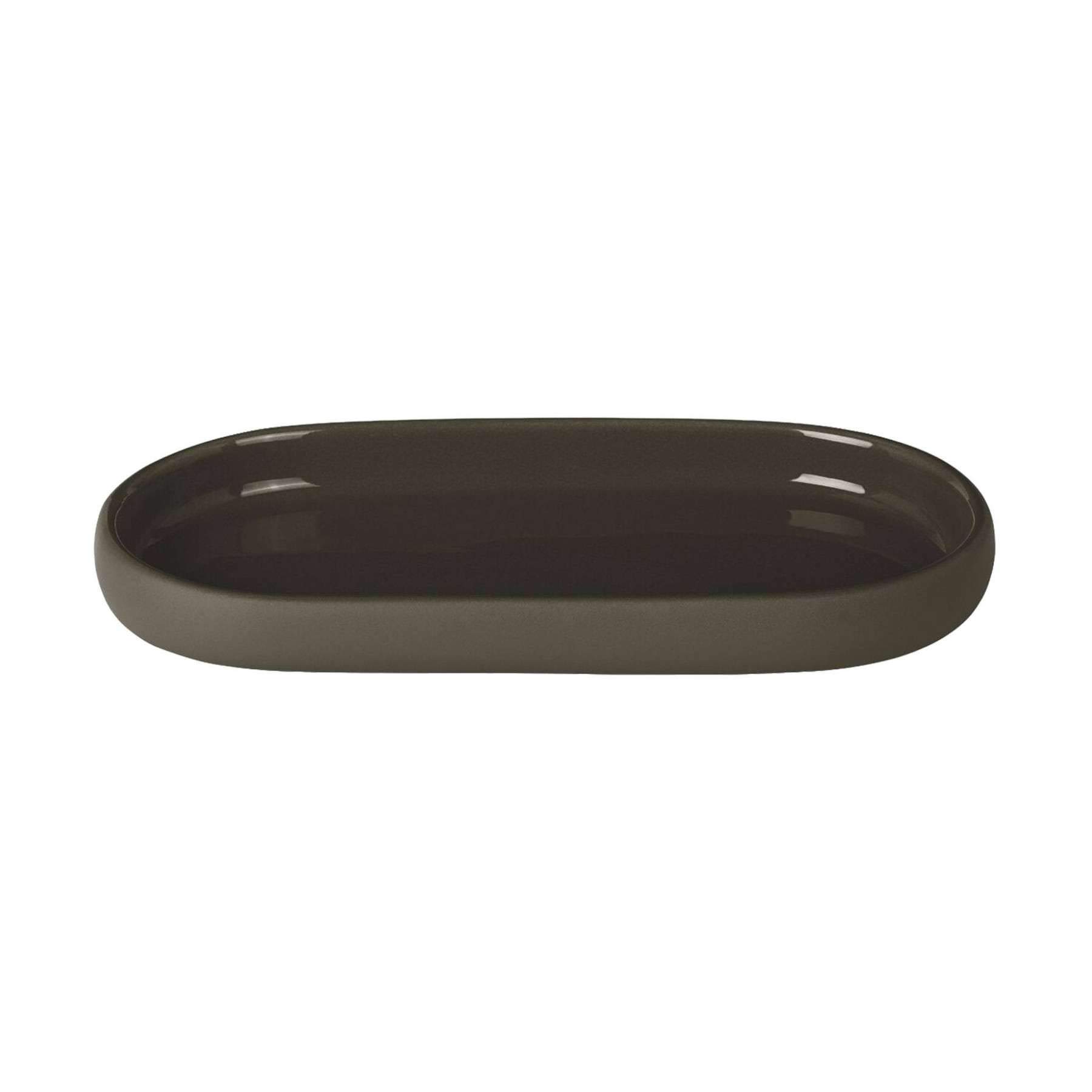 Blomus Sono Tray Ceramic Silicone Tarmac, Height 2.5 cm, Width 10 cm, Depth 19 cm