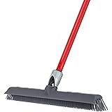 RAVMAG Silicone- Rubber Broom Incredibly Tough & Durable Build- Adjustable Knuckle Joint- Integrated Squeegee- Comfortably Lo