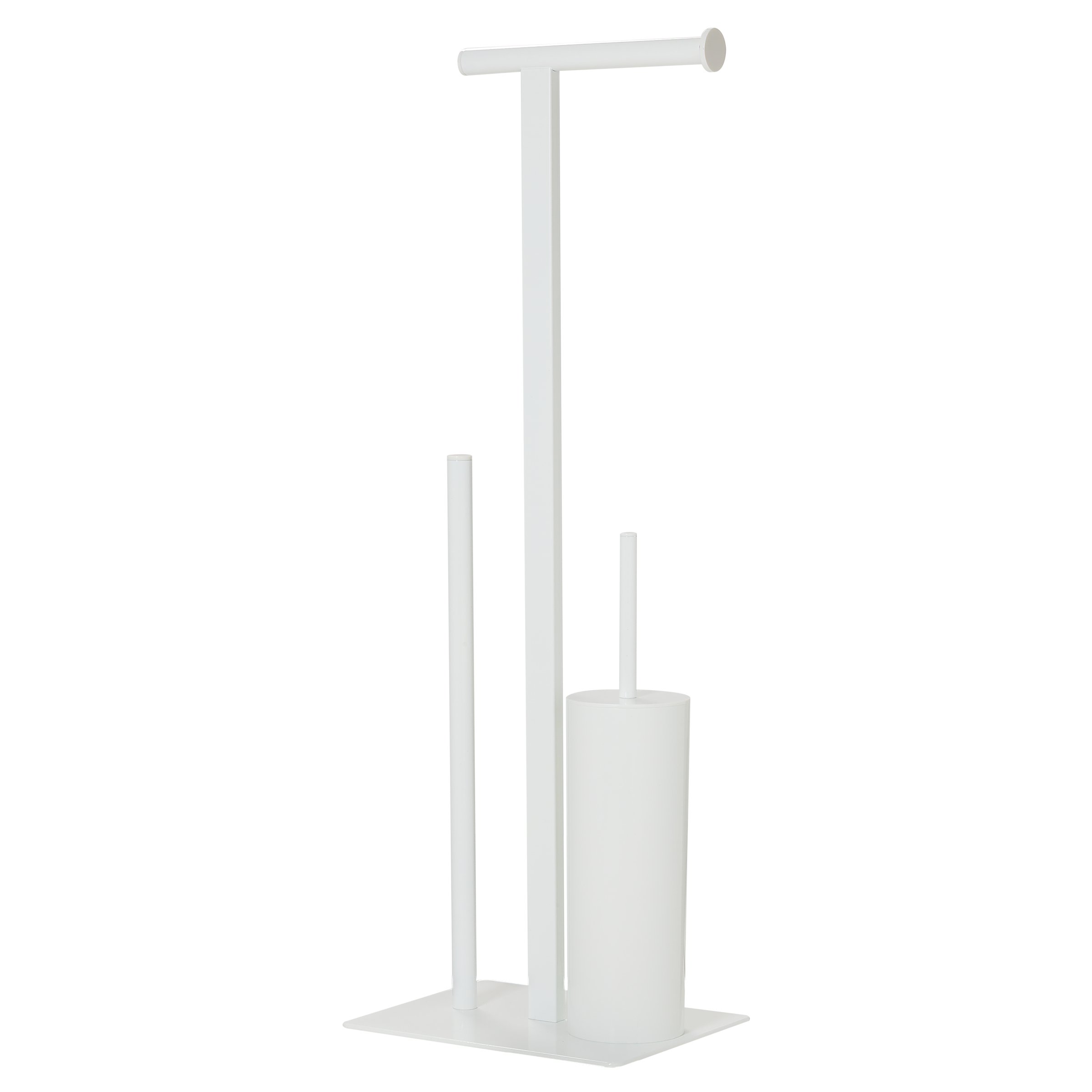 Sealskin Square Toilet Butler, Stainless Steel, White, 27.5 x 73.5 x 19.8 cm