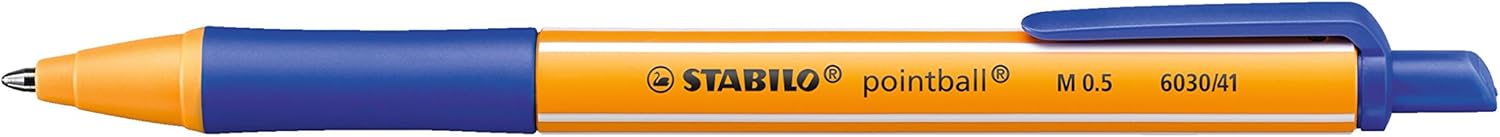 STABILO Pointball Retractable Ballpoint Pen 79% Recycled Plastic (Box of 10 Blister Packs of 2) Blue, 2 count (Pack of 1) - Image 3