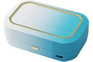 Electronic Contact Cleaner, 360° High-Frequency Vibration Contact Lens Cleaner Machine, Portable Electronics with 4 Timing Mo