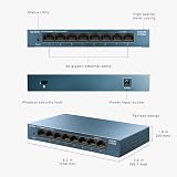 TP-Link LS108G 8 Port Gigabit Switch Metal Case Silent Power Saving view 3