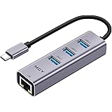 MCY USB C Adapter,USB C to Ethernet Adapter with Gigabit Ethernet LAN Adapter for MacBook Pro,Surface Go,Dell XPS…