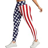 High Waisted Leggings for Women,American Flag Workout Leggings for Women Soft Running Pants