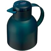 Emsa 505719 Samba Quick Press Closure Vacuum jug, 1.0 litres, Translucent Turquoise