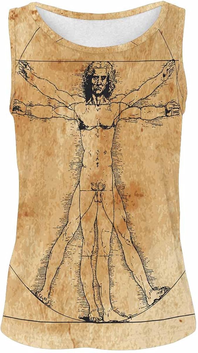 InterestPrint Graphic Design Vest Tank Tops for Women Beach T-Shirt