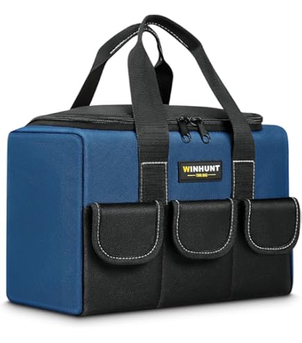 Sac à Outils Violet Et Noir Pour Homme Et Femme - Multi-poches - Large Ouverture - Étanche - Avec Bandoulière Réglable