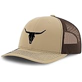 Custom Richardson Mesh Cap Hat Embroidered Cow Skull A Trucker Hats for Men & Women
