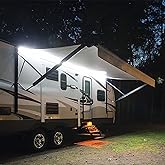 Lrimauix RV Awning Lights, 12V 16.4FT White Camping Awning Lights, Motorhome Travel Trailer Food Trucks Van Waterproof Canopy