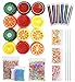EDSports Magic Crystal Fruit Slime Kits Supplies-12 Pack Fruit Slime Plus Foam  Balls,Fishbowl Beads,Giltter Shake Jars,Fruit Face Decoration,For Girls/Kids,Students  Classroom DIY,Birthday Party