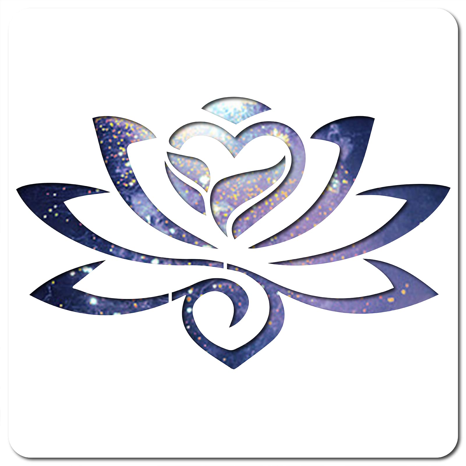 GORGECRAFT Lotus Flower Stencil Template Large 11.8x11.8 Inch Reusable Sign Home Decor for Painting on Wood Wall Scrapbook Card Floor Drawing