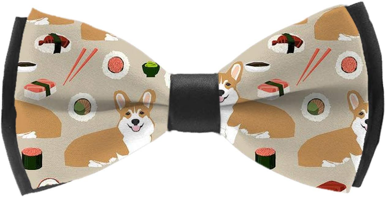 Japanese Sushi Corgi Assorted Pattern Adjustable Neck Tie Bowties