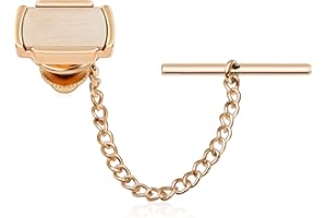 HAWSON Tie Pins Tie Tacks for Men with Chain, Mens Jewelry or Accessories for Wedding Birthday Anniversary Christmas Valentine's Day