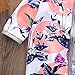 Infant Newborn Baby Girl Zipper Floral Print Romper Bodysuit Outfit (6-12months, Floral)