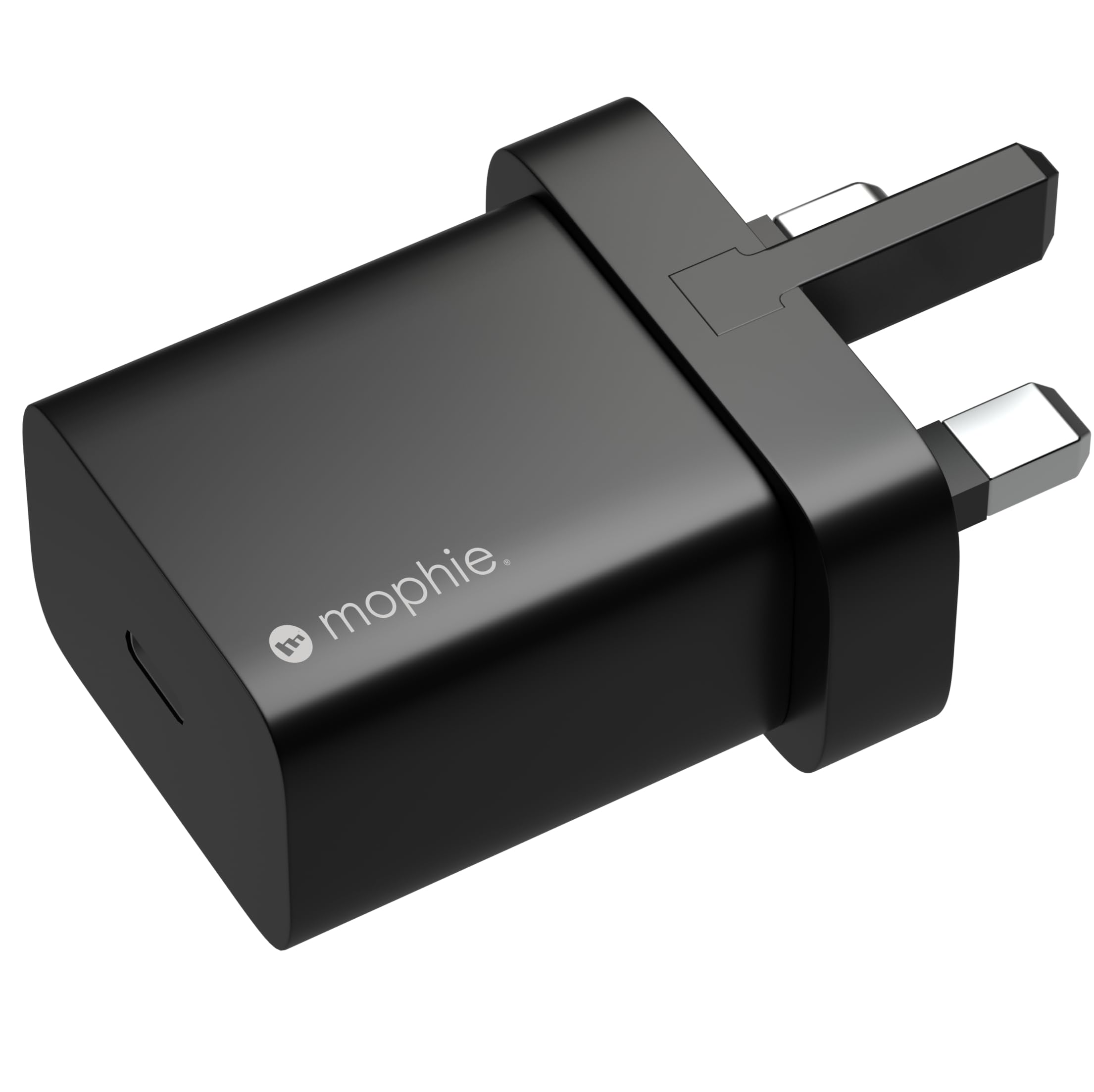 ZAGG mophie Wall Adapter for UK, 20W Fast Charging, USB-C, Compatible with all Smartphones, Black
