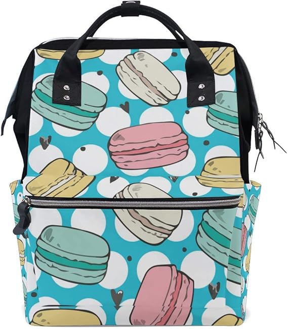 amazon マザーズバッグ おむつバッグ 防水オムツ替えシート 大容量 多機能 ポケット掛けるベルト リュックサック ベビー看護 用品収納 通勤 旅行 出産準備 リヒテンシュタインマカロンブルードット mjkone マザーズバッグ