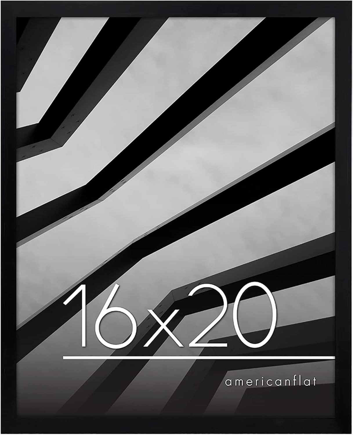 Photo Albums, Frames & Accessories - Americanflat 16x20 Poster Frame in Black - Thin Border Photo Frame with Polished Plexiglass - Horizontal and Vertical Formats for Wall