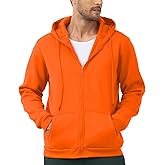 JIHUILAI Men's Fleece Hoodies with Zipper Lightweight Long Sleeve Active Mens Jackets Sports Full Zip Sweatshirts, S-3XL