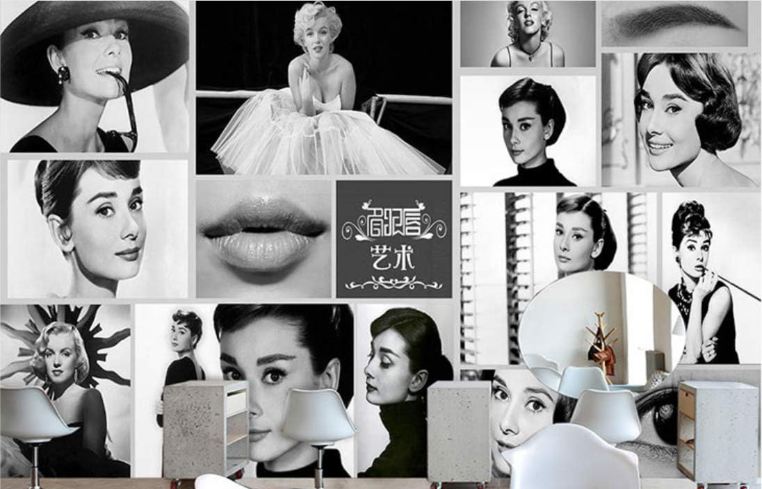 Audrey Hepburn Wallpaper Marilyn Monroe Mural Costume Beauty Salon Wall Painting An01 Amazon Co Uk Kitchen Home