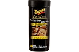 Meguiar's Gold Class Rich Leather Cleaner & Conditioner Wipes, 25-Wipes - G10900C