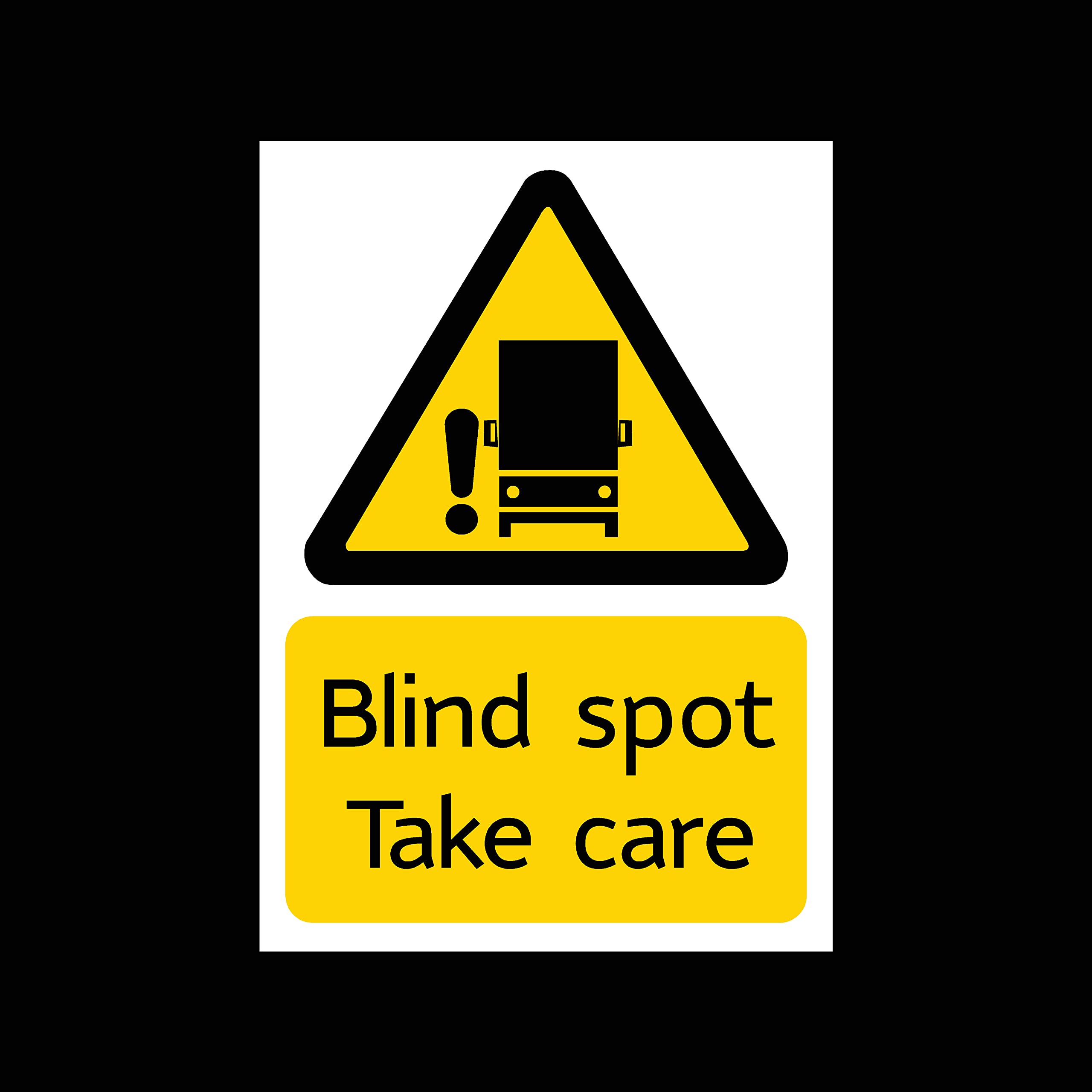 Blind Spot Sign - Lorry, Van, Car, London, TFL, Cyclists (A5 (150x200mm))