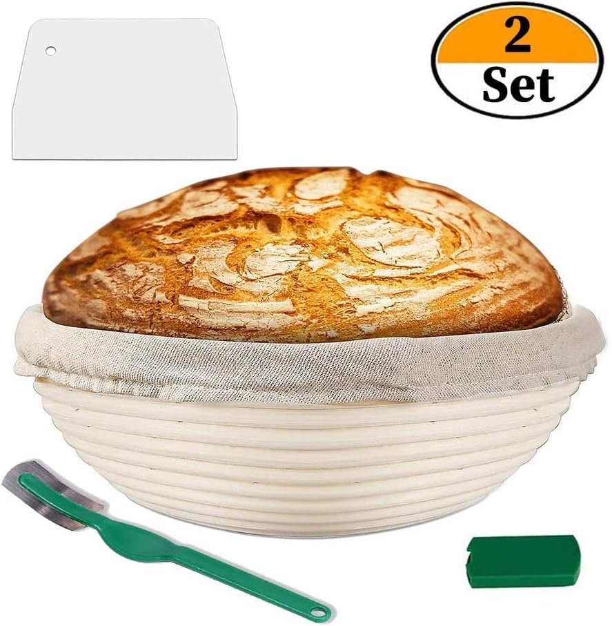 Bread Proofing Basket set of 2,Round Brotform