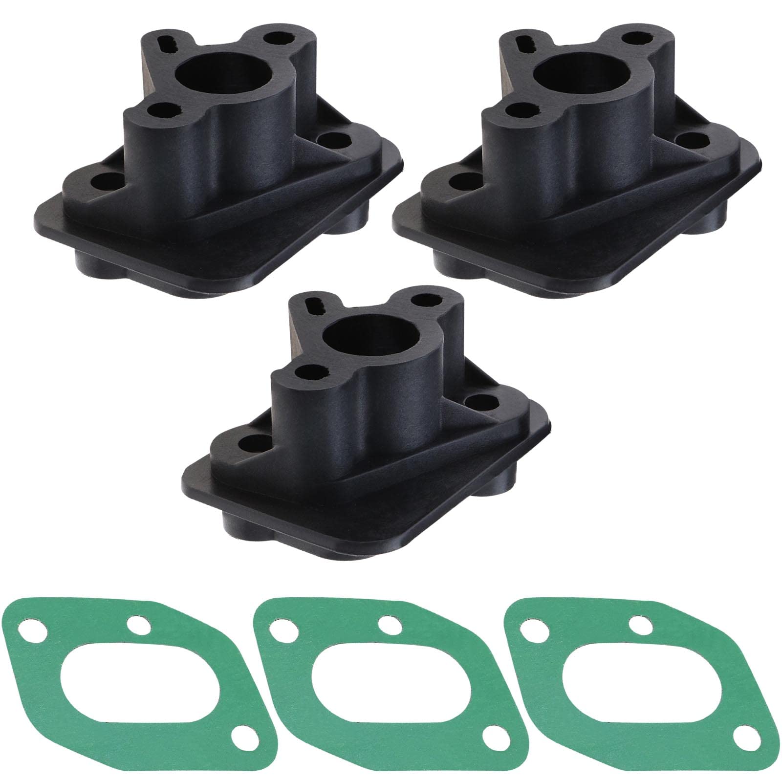 Be In Your Mind 3Pcs Carburettor Intake Manifold Base Connector Compatible with 1E40F-5 44 F-5 BC430 CG430 CG520 43CC 52CC Manifold Manifold Gasket Brush Cutter Carburetor Kit
