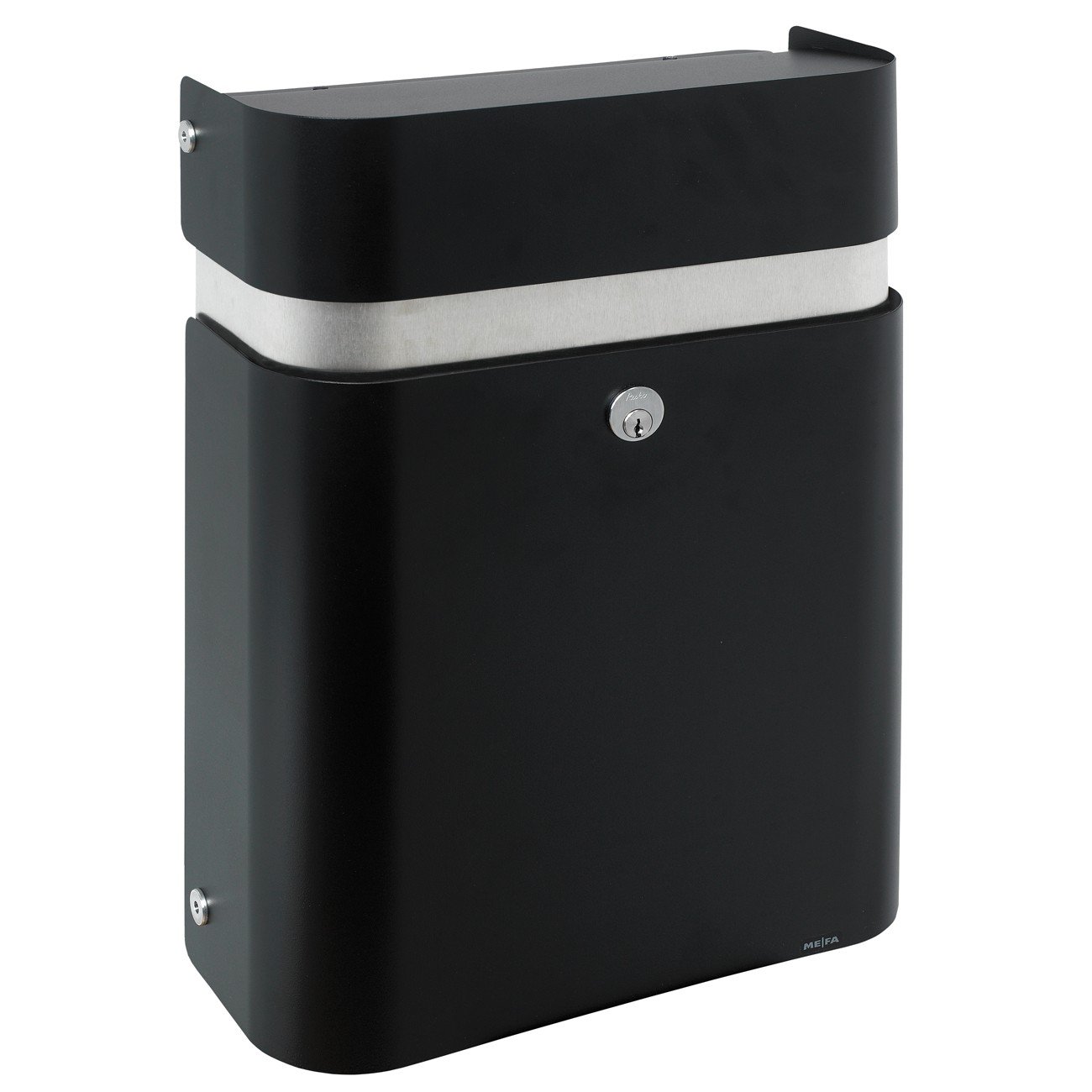 Renz 640100M MEFA Letterbox Judo (640) Deep Black Letter Flap at The Top/Front Opening Size: 490 x 350 x 155 mm Black