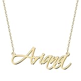 UMAGICBOX Personalized Ariana Name Necklace 18K