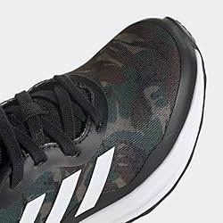 adidas Fortarun Running Shoe, Black/White/Green