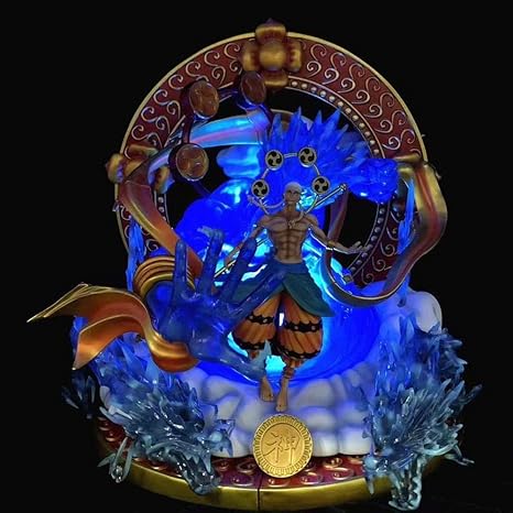 Amazon Co Jp 人形 アクションフィギュアワンピースゴッドエネルブレンフライングフルーツアニメキャラクターモデルホーム像デコレーションモデル 贈り物 ホーム キッチン