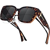 MEETSUN Oversized Fit Over Glasses Sunglasses for Women Men Large Trendy Polarized Sunglasses for Driving UV Protection