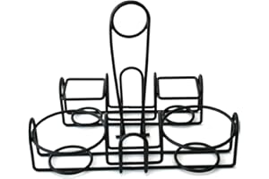GET G.E.T. 4-93736 Black 9 Wire Caddy for Round Table Pizza, 6" Tall Metal Specialty Servingware Collection