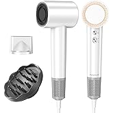 Hair Dryer with 110000 RPM High Speed 1400w Motor for 1-5min Fast Dry, 3 Heat/Cool Wind Level & 49db Low Noise,1.5 Billion Plasma & Travel Blow Dryer