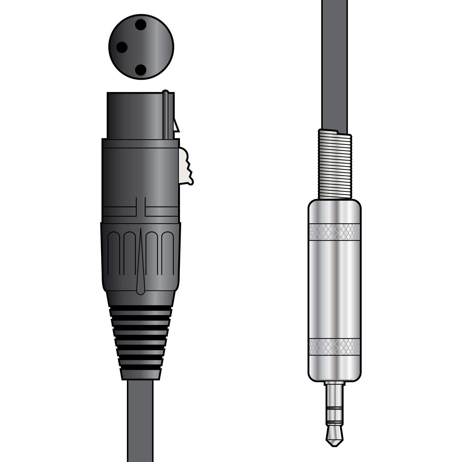 chord S3J-XF051 Classic XLR F-3.5 mm 0.5 m Lead